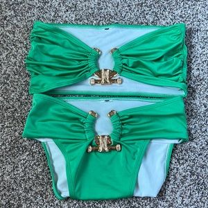 Green swimsuit set